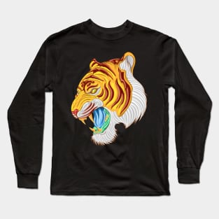 Golden tiger head Long Sleeve T-Shirt